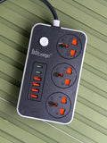 Hitage Power Sockets with 5 USB Fast Charging Extension Board