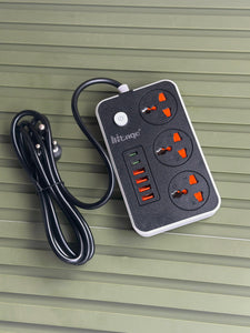 Hitage Power Sockets with 5 USB Fast Charging Extension Board